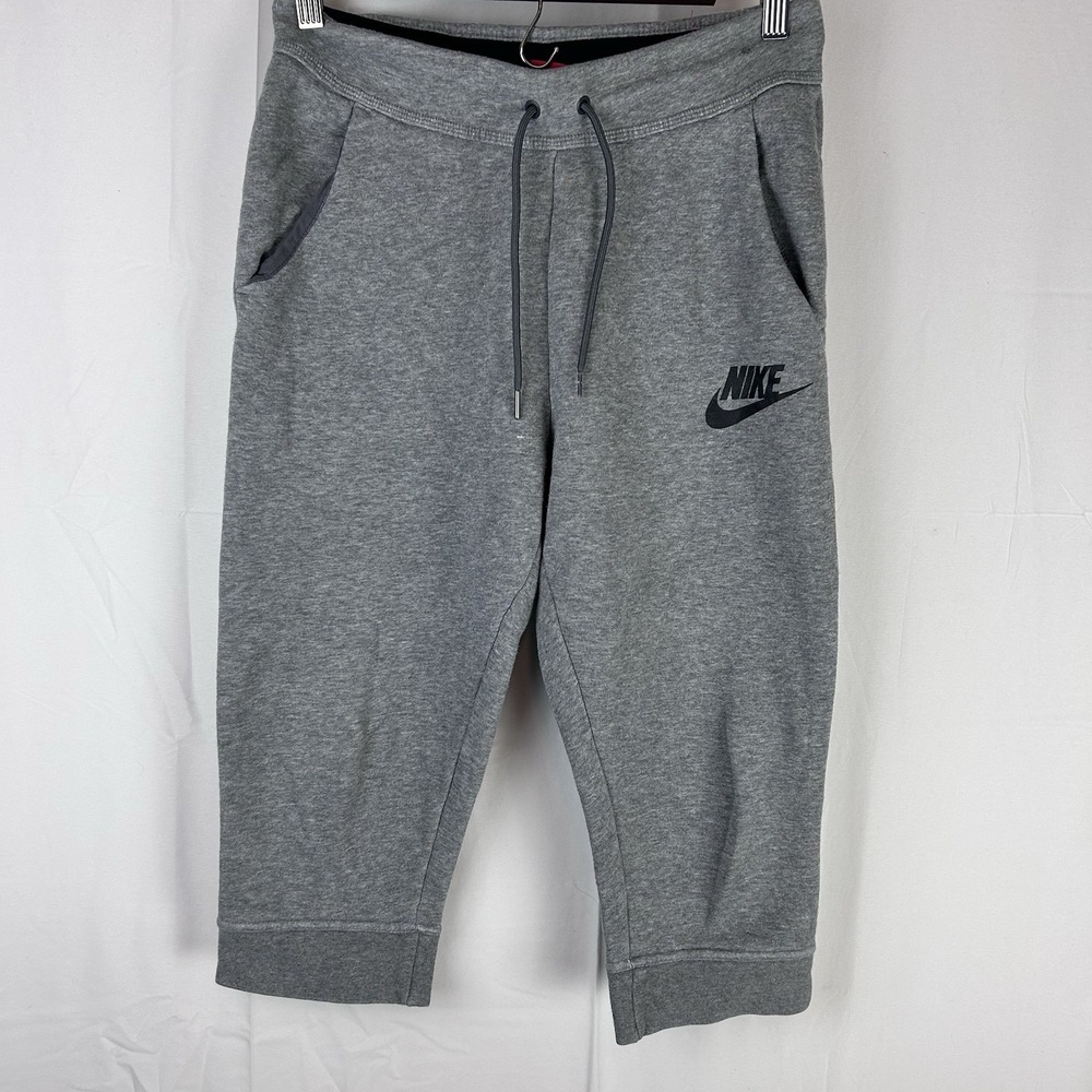 Nike Gray Jogger Sweatpants‎ Men's Size Small Fleece Lined Logo Athletic Pants